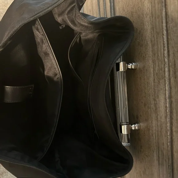 BEIS Sleek Black Cressent Crossbody Weekend Bag - Picture 9 of 13